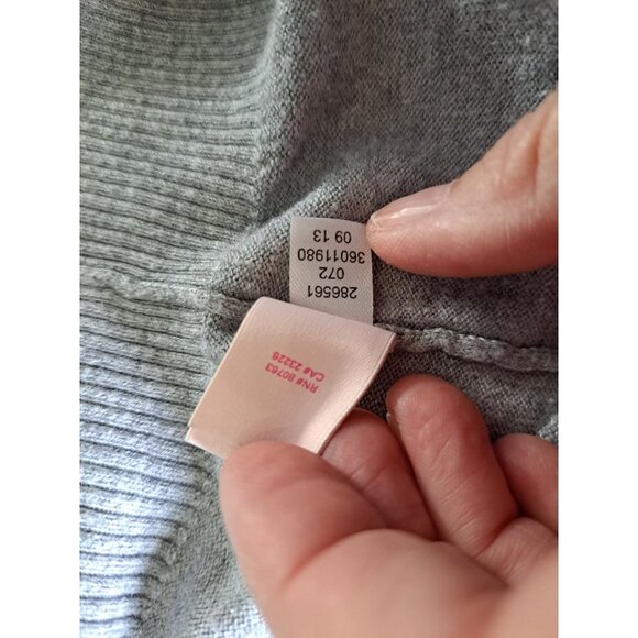 Victorias Secret Cashmere Bld Gray Off Shoulder Ribbed Knit Oversized Sweater M - Picture 9 of 9